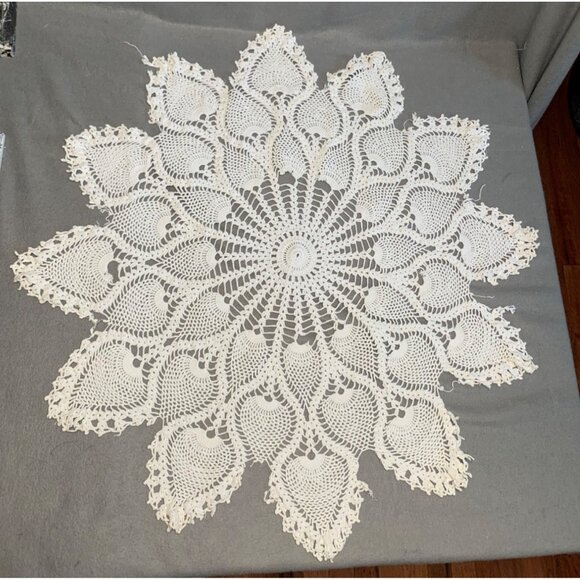 Handmade Crochet Lace Doily For Home Decor - Picture 1 of 15